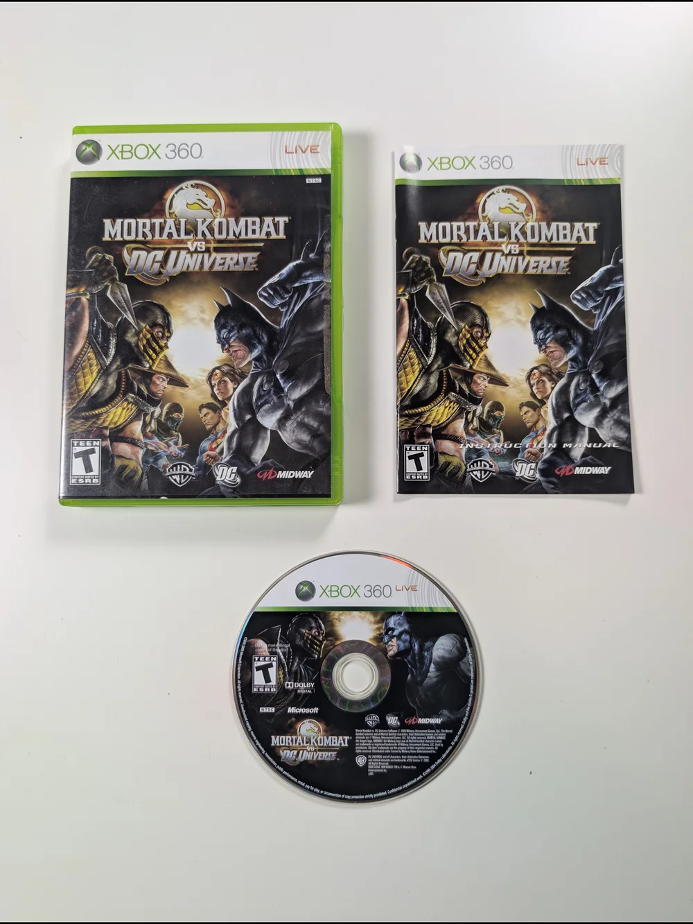Mortal Kombat vs DC Universe Xbox 360 Game CIB Complete With Manual